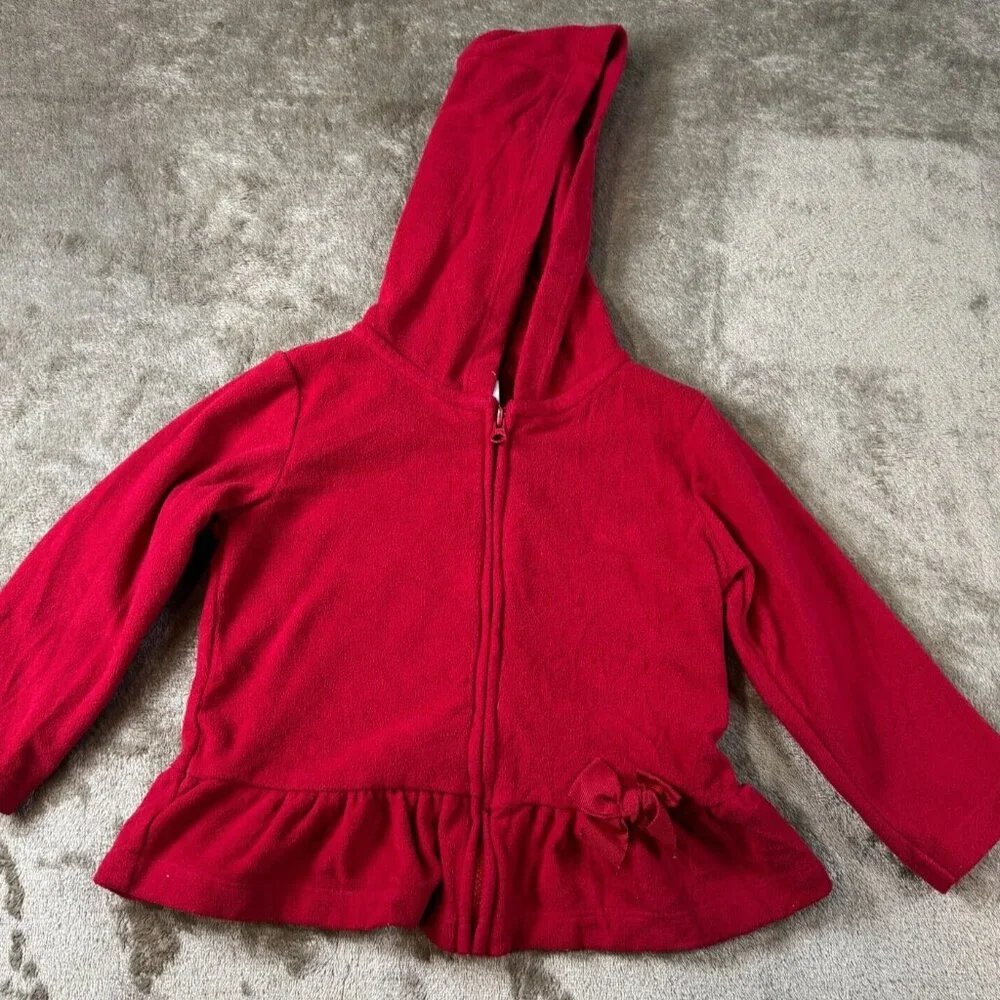 OSHKOSH B'GOSH Girls 1/4 Zip Colorful Fleece & Carters Zip up Hoodie SIZE 18M - Picture 12 of 15